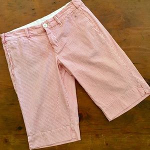 Anthropologie pin striped Bermuda shorts